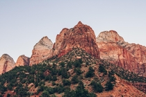 The East Temple in Zion National Park Utah 