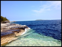 The edge of the earth Flowerpot Island Ont Can 