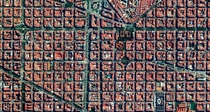 The Eixample District in Barcelona Spain is characterised by its strict grid pattern and apartments with communal courtyards 