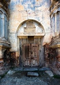 The Entrance To The Derelict Armenian Church Surb Nshan Georgia Country