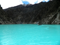 The ever-blue Attabad Lake in Gilgit-Baltistan Pakistan  x-post rExplorePakistan