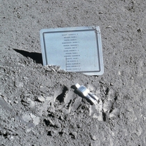 The Fallen Astronaut  The only sculpture on the Moon this statuette and plaque were secretly left by the crew of Apollo  in  as a memorial to those who made the ultimate contribution to the exploration of space 