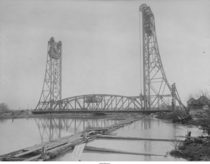 The first bridge a vertical lift at St Georges Delaware across the Chesapeake and Delaware Canal  Now replaced by the third bridge the Chesapeake amp Delaware Canal Bridge in  The canal has been widened and is now at sea level carrying  of Baltimores ship