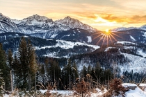 The first sunset of the year wasnt that bad Austrian Alps 