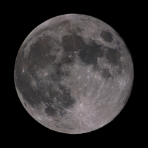 The Full moon from -- -   frames stacked - mm refractor and Nikon D