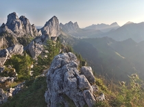 The Gastlosen mountain chain in Switzerland 