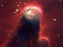 The ghostly star-forming pillar of gas and dust of the Cone Nebula in NGC  
