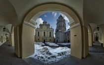 The Grand Courtyard of Vilnius University and Church of St John Lithuania 