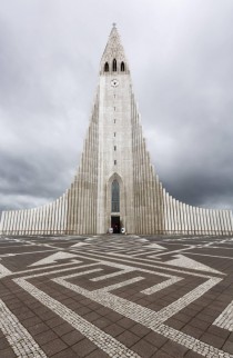 The Hallgrmskirkja Church in Reykjavk Iceland by Gujn Samelsson 