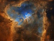 The Heart Nebula in Hydrogen Oxygen and Sulfur