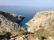 The hidden beach Crete Greece 