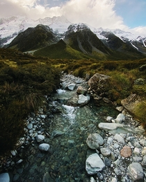 The Hooker Valley One of the easiest and wildest walking tracks in New Zealand which leads you to the feet of AorakiMount Cook x 