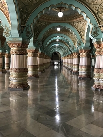 The infinity corridor Mysore palace India  CE 