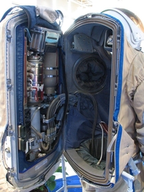 The inside of an astronaut suit