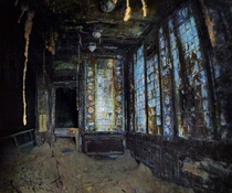 The inside of the Titanic shipwreck