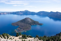 The intense blue of Crater Lake Oregon 