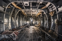 The interior of an abandoned aircraft  By Marco