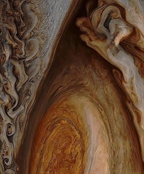 The intricate detail on Jupiters centuries-old storm The Great Red Spot