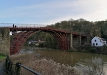 The Iron Bridge Shropshire England Worlds first major cast iron bridge 