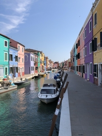 The island of Burano in Venice Italy
