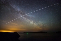 The ISS travelling above Caldey Island in Pembrokeshire 