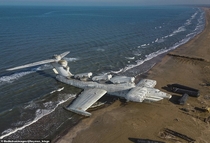 The KM Korabl Maket - the Caspian Sea Monster the huge Soviet era Lun-class ekranoplan abandoned on beach