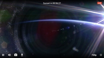 The lens of one of the HD cameras on the ISS a screenshot just before they cut the feed
