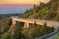 The Linn Cove Viaduct is the most iconic part of the Blue Ridge Mountain Parkway- Avery County NC
