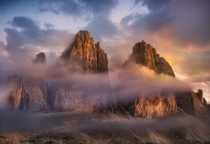 The Majestic Three Peaks of LavaredoDrei Zinnen in the Dolomites South Tyrol Italy  Photo by Maurizio Fecchio