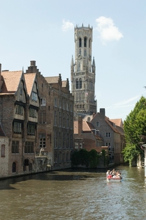 The Markt Square Tower in Bruges Belgium 