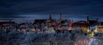 The medieval walled town of Rothenburg Germany 