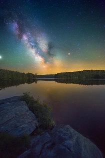The Milky Way over Head Lake Algonquin Park Canada  Social mikemarkov