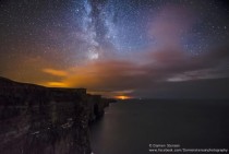 The Milky Way over The Cliffs of Moher Ireland 