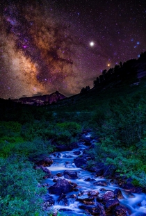 The Milky Way over Thomas Creek Ruby Mountains Nevada 