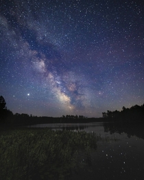 The Milky Way rising over Hiawatha National Forest 