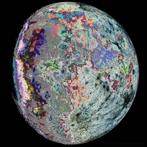 The Moon in false color 