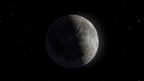 The Moon made in Blender