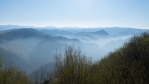 The mountains near Monte Reale Liguria Italy 