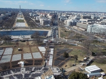 The National Mall and Pennsylvania Avenue as seen from the top of the Capitol dome in Washington DC This photo was taken in  shortly after Obamas second inauguration 