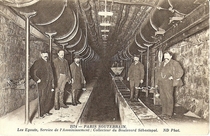 The new water pipes and sewers built under the Boulevard Sebastopol Paris in 