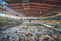 The now demolished Hara Arena - first closed due to financial problems then damaged by a tornado some years later it was once a stage for names such as The Rolling Stones Michael Jackson and Elvis Presley also serving as an arena for sports teams 