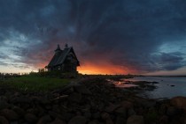 The Old Church on the Coast of White Sea by Sergey Ershov 