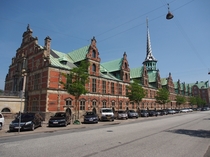 The Old Stock Exchange Copenhagen Brsbygningen completed  This building housed the Danish stock exchange until  and now houses the Danish Chamber of Commerce 