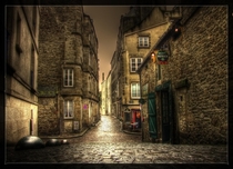 The old streets of St Malo France 