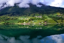 the Oldedalen valley along the Nordfjord Norway 