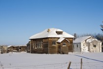 The one room schoolhouse my Grandmaman went to in the s and s near Grande-Clairire Manitoba 
