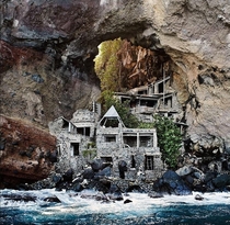 The original Moonhole Mansion on the island of Bequia - The ultimate utopian Robinson Crusoe s retreat built with scavenged materials and decorated with whalebone driftwood and shells