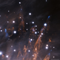 The Orion Nebula shooting bullets of gas Credit GeMSGSAOI Team Gemini Observatory AURANSF