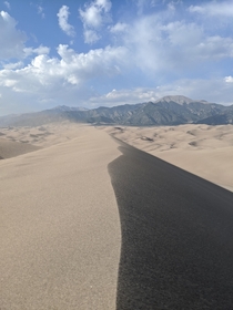 The Pain of the sand stinging my legs in the wind was worth it Star Dune Great Sand Dunes CO 