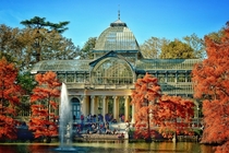 The Palacio de Cristal is a conservatory located in Madrids Buen Retiro Park It was built in  on the occasion of the Exposition of the Philippines held in the same year then a Spanish colonial possession The architect was Ricardo Velzquez Bosco